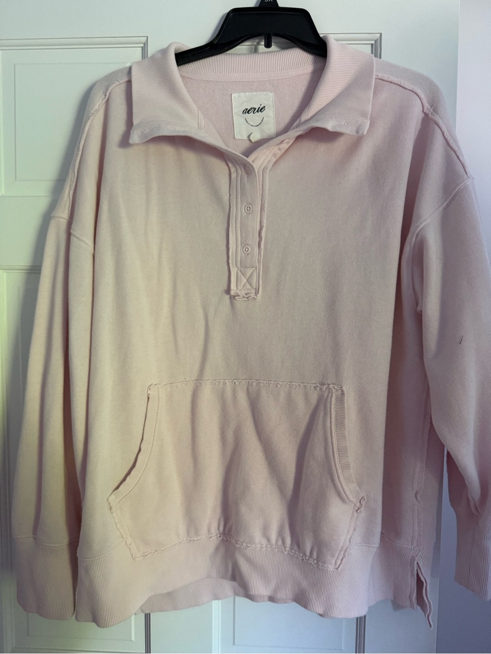 Aerie Light Pink Pullover Hoodie Sweatshirt XL